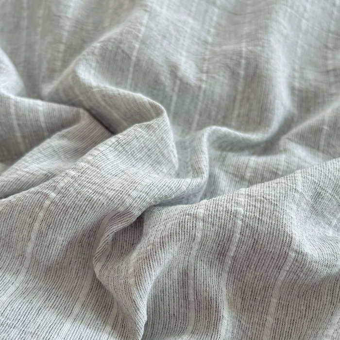 91家纺网 家纺一手货源 找家纺 库里梦家纺 2026春夏新款色织提花棉麻夏被夏凉被空调被四件套 贴标款条纹-灰