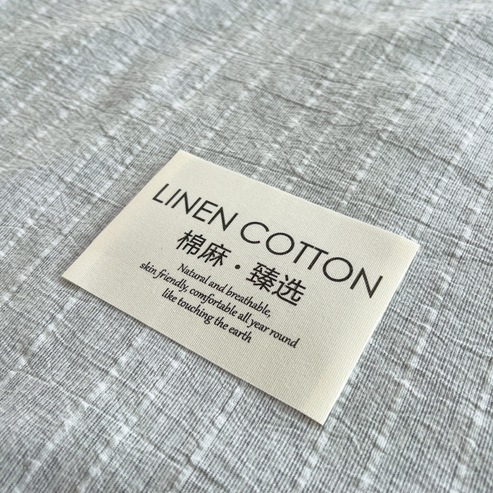 91家纺网 家纺一手货源 找家纺 库里梦家纺 2026春夏新款色织提花棉麻夏被夏凉被空调被四件套 贴标款条纹-灰