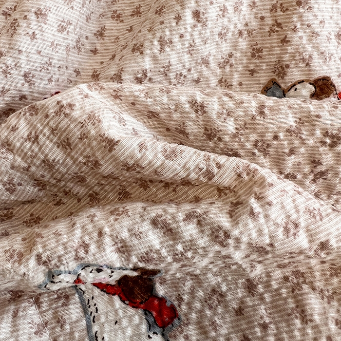 91家纺网 家纺一手货源 找家纺 一比一家纺 2026春夏新款三角针泡芙纱夏被夏凉被空调被四件套 三角针夏被-欢乐时光