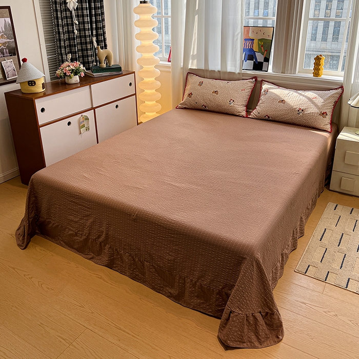 91家纺网 家纺一手货源 找家纺 一比一家纺 2026春夏新款三角针泡芙纱夏被夏凉被空调被四件套 三角针夏被-欢乐时光