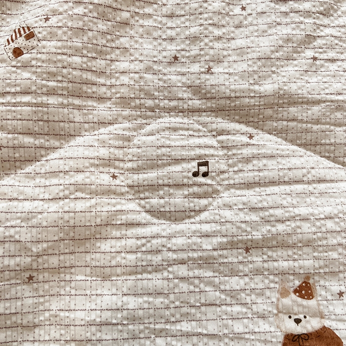 91家纺网 家纺一手货源 找家纺 一比一家纺 2026春夏新款三角针泡芙纱夏被夏凉被空调被四件套 三角针夏被-欢乐修狗