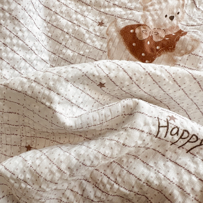 91家纺网 家纺一手货源 找家纺 一比一家纺 2026春夏新款三角针泡芙纱夏被夏凉被空调被四件套 三角针夏被-欢乐修狗