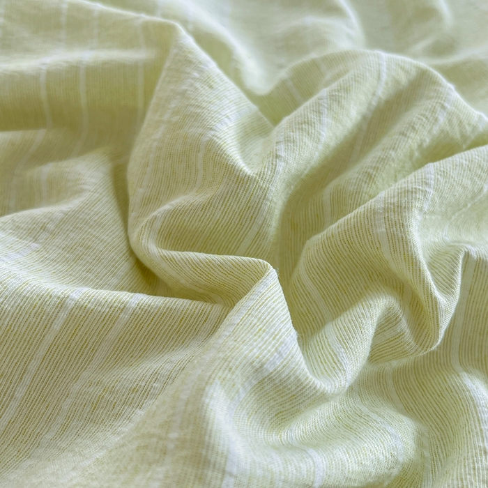 91家纺网 家纺一手货源 找家纺 库里梦家纺 2026春夏新款色织提花棉麻夏被夏凉被空调被四件套 贴标款条纹-绿