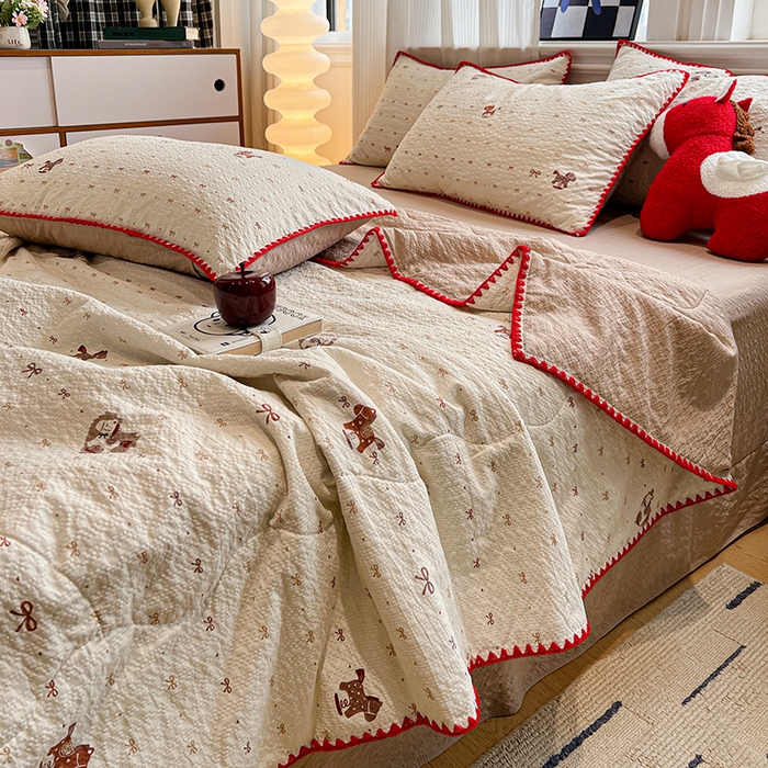 91家纺网 家纺一手货源 找家纺 一比一家纺 2026春夏新款三角针泡芙纱夏被夏凉被空调被四件套 三角针夏被-梦幻小马