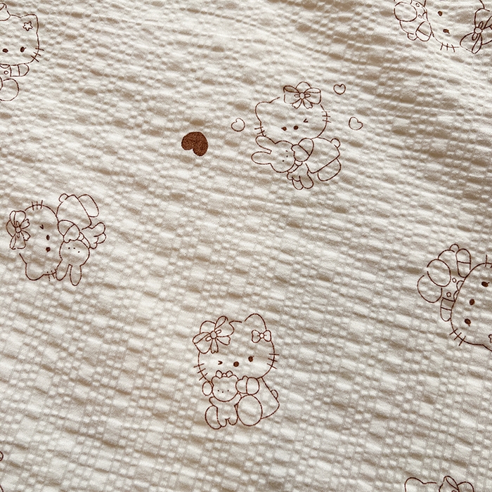 91家纺网 家纺一手货源 找家纺 一比一家纺 2026春夏新款三角针泡芙纱夏被夏凉被空调被四件套 三角针夏被-甜心KT