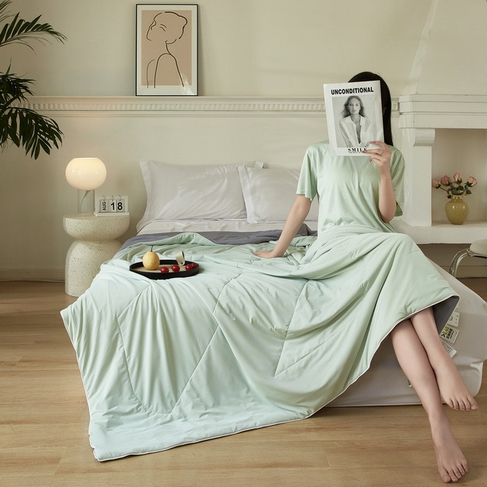 （总）库里梦家纺 2026新款A类母婴级冰肤凉感夏被锦氨双面凉皮皮夏凉被