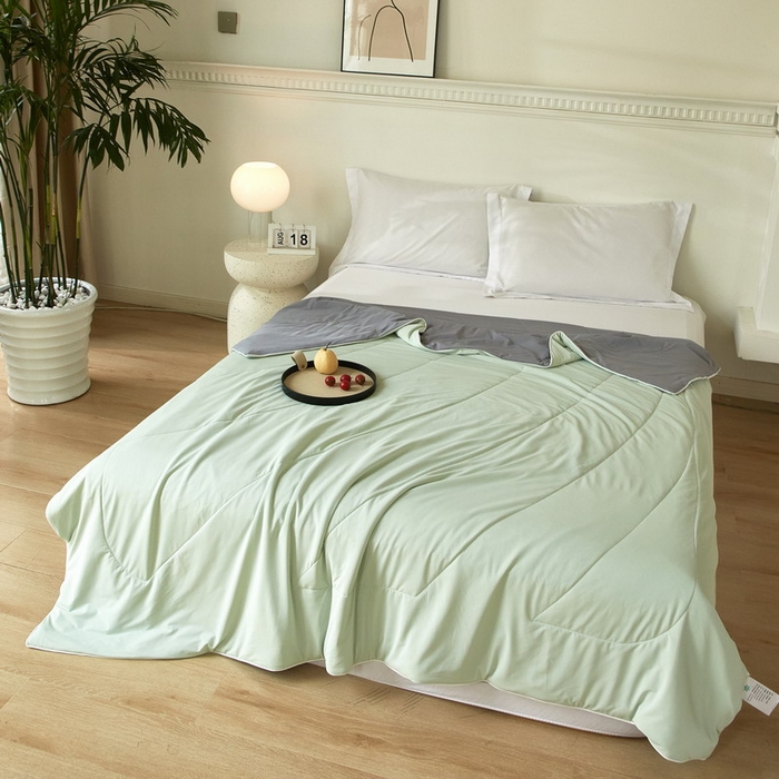 91家纺网 家纺一手货源 找家纺 （总）库里梦家纺 2026新款A类母婴级冰肤凉感夏被锦氨双面凉皮皮夏凉被