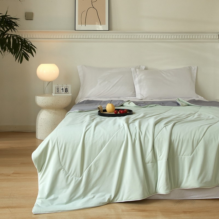 91家纺网 家纺一手货源 找家纺 （总）库里梦家纺 2026新款A类母婴级冰肤凉感夏被锦氨双面凉皮皮夏凉被