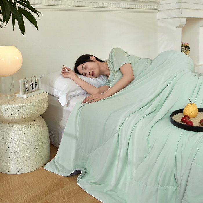 91家纺网 家纺一手货源 找家纺 （总）库里梦家纺 2026新款A类母婴级冰肤凉感夏被锦氨双面凉皮皮夏凉被