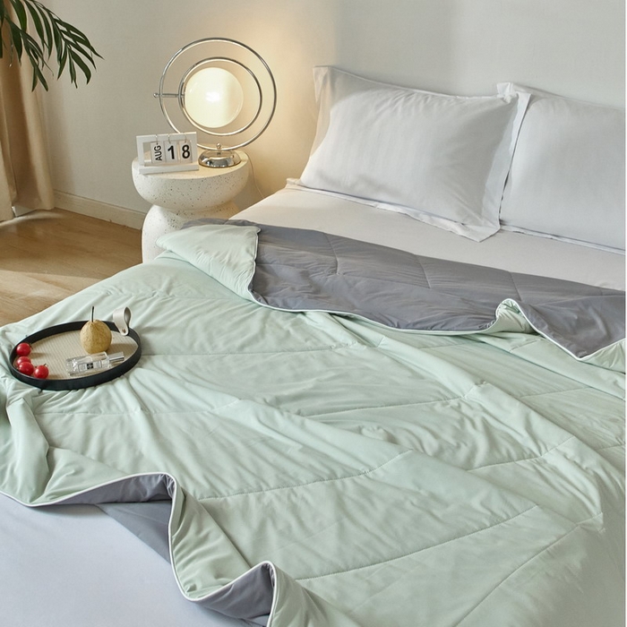 91家纺网 家纺一手货源 找家纺 （总）库里梦家纺 2026新款A类母婴级冰肤凉感夏被锦氨双面凉皮皮夏凉被