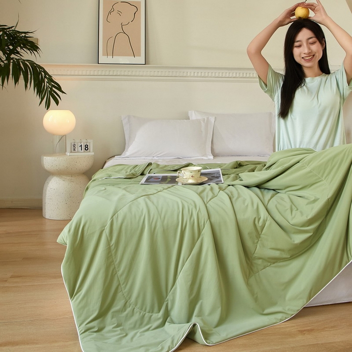 91家纺网 家纺一手货源 找家纺 （总）库里梦家纺 2026新款A类母婴级冰肤凉感夏被锦氨双面凉皮皮夏凉被