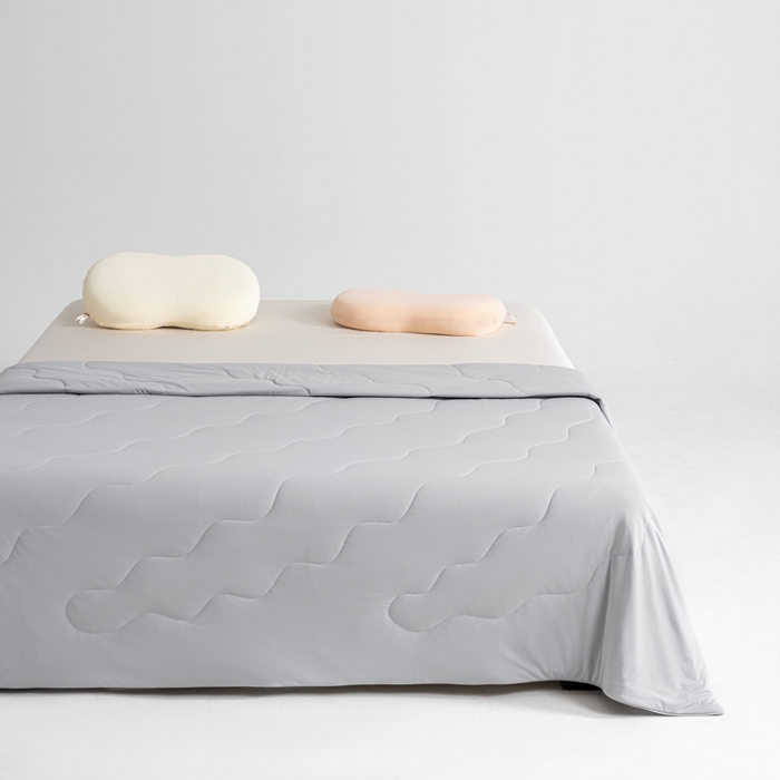 91家纺网 家纺一手货源 找家纺 CINNY馨宜 2026春夏新款瓜瓜锦氨凉感夏被夏凉被空调被 青城灰