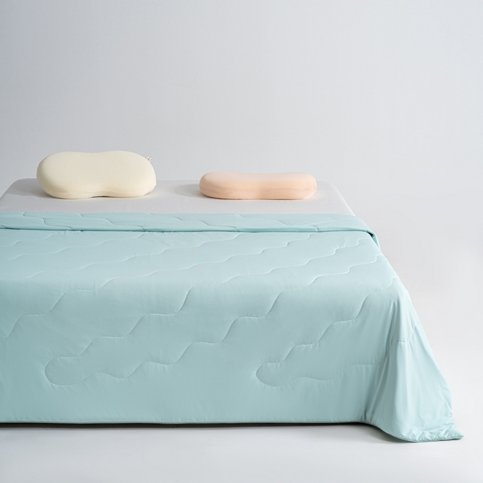 91家纺网 家纺一手货源 找家纺 CINNY馨宜 2026春夏新款瓜瓜锦氨凉感夏被夏凉被空调被 云水蓝