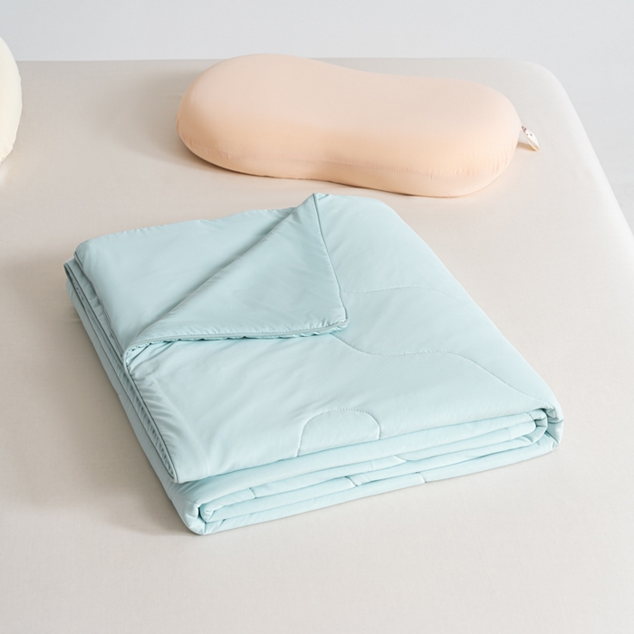 91家纺网 家纺一手货源 找家纺 CINNY馨宜 2026春夏新款瓜瓜锦氨凉感夏被夏凉被空调被 云水蓝