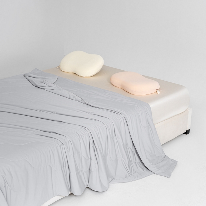 91家纺网 家纺一手货源 找家纺 CINNY馨宜 2026春夏新款瓜瓜锦氨凉感夏被夏凉被空调被 青城灰