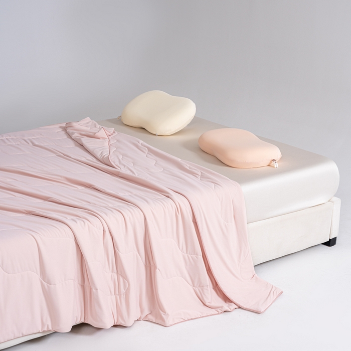 91家纺网 家纺一手货源 找家纺 CINNY馨宜 2026春夏新款瓜瓜锦氨凉感夏被夏凉被空调被 珊瑚粉