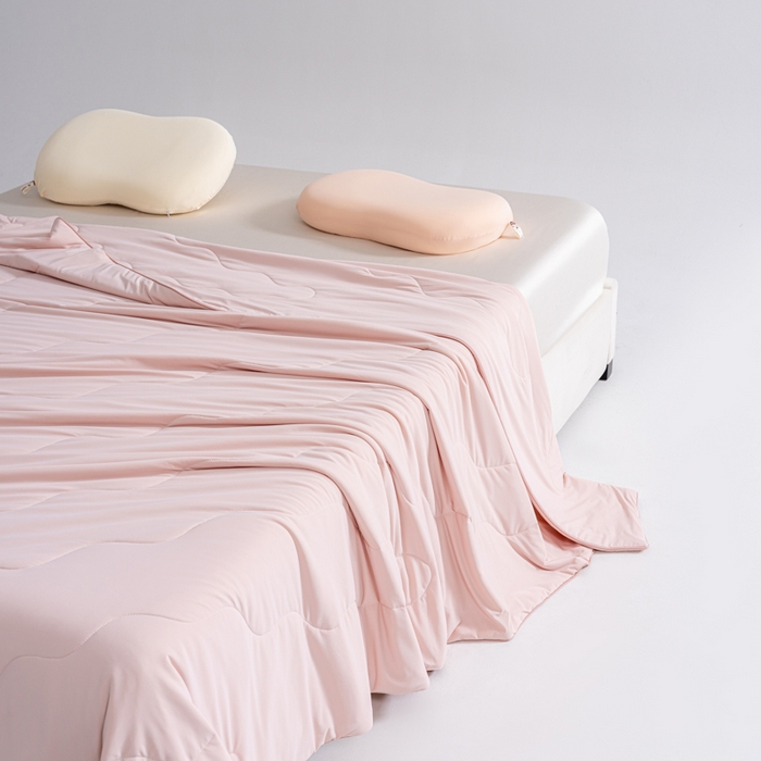 91家纺网 家纺一手货源 找家纺 CINNY馨宜 2026春夏新款瓜瓜锦氨凉感夏被夏凉被空调被 珊瑚粉