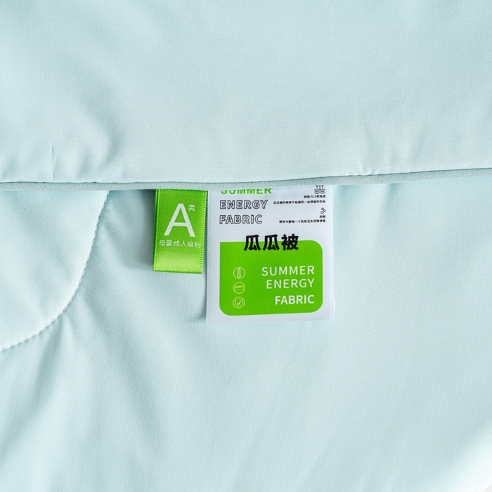 91家纺网 家纺一手货源 找家纺 CINNY馨宜 2026春夏新款瓜瓜锦氨凉感夏被夏凉被空调被 云水蓝