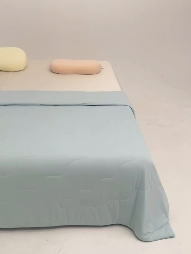 91家纺网 家纺一手货源 找家纺 CINNY馨宜 2026春夏新款瓜瓜锦氨凉感夏被夏凉被空调被 云水蓝