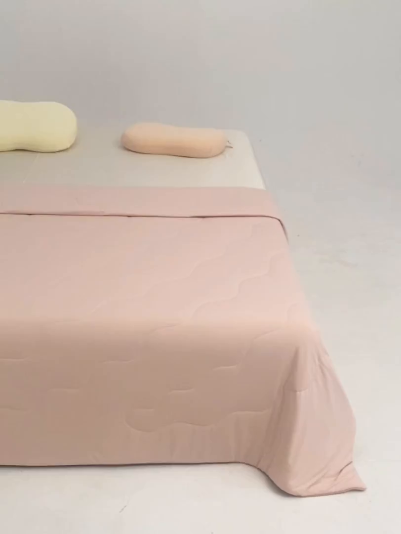 91家纺网 家纺一手货源 找家纺 CINNY馨宜 2026春夏新款瓜瓜锦氨凉感夏被夏凉被空调被 珊瑚粉