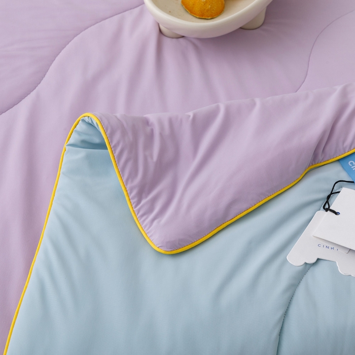 91家纺网 家纺一手货源 找家纺 CINNY馨宜 2026新款A类180g高克重锦氨凉感 冷布丁凉感防蚊即刻凉感夏被 萝兰紫