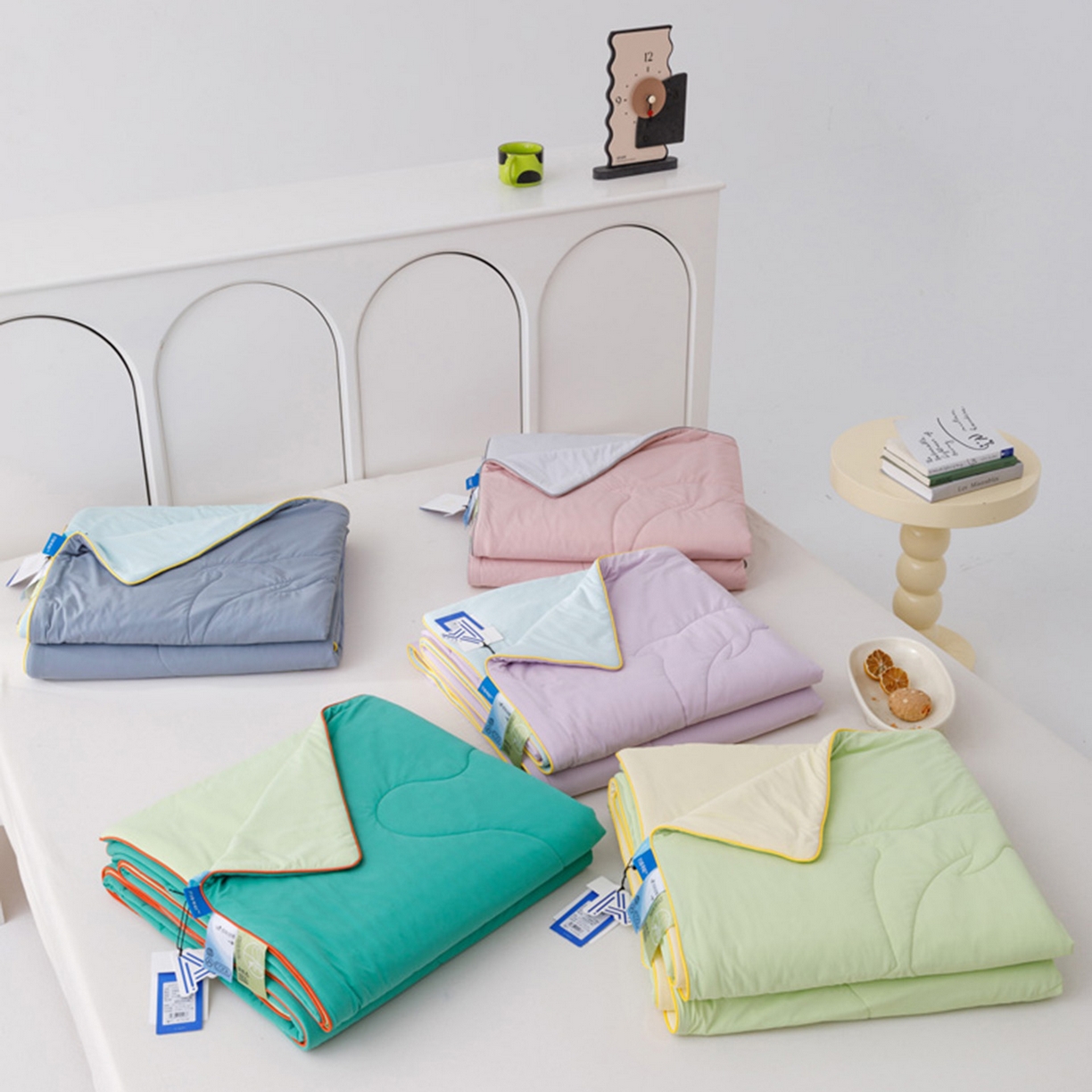 91家纺网 家纺一手货源 找家纺 CINNY馨宜 2026新款A类180g高克重锦氨凉感 冷布丁凉感防蚊即刻凉感夏被 组合图