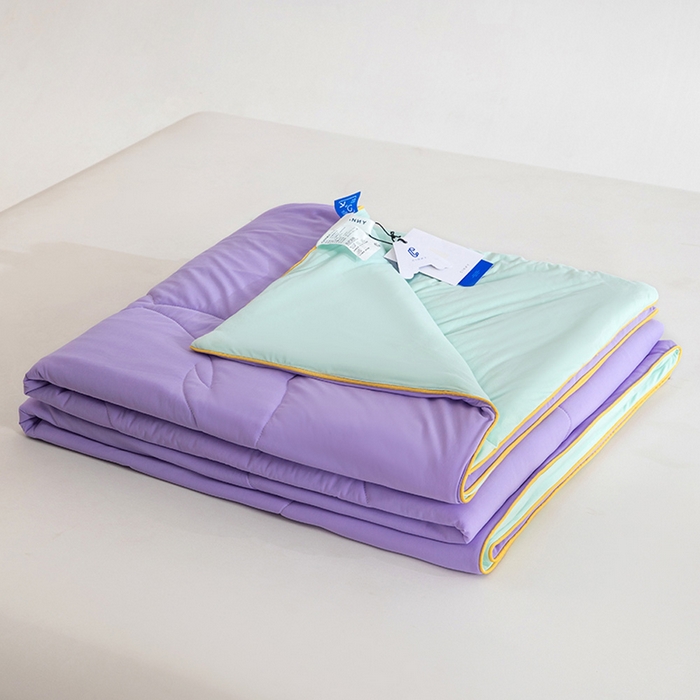 91家纺网 家纺一手货源 找家纺 CINNY馨宜 2026新款A类锦氨凉感冷布丁防蚊双面睡感夏被 芋泥紫
