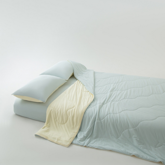 91家纺网 家纺一手货源 找家纺 CINNY馨宜 2026新款A类锦氨凉感冷布丁防蚊双面睡感夏被 凉感蓝