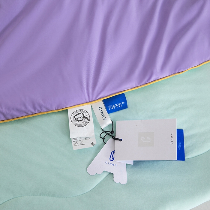 91家纺网 家纺一手货源 找家纺 CINNY馨宜 2026新款A类锦氨凉感冷布丁防蚊双面睡感夏被 芋泥紫