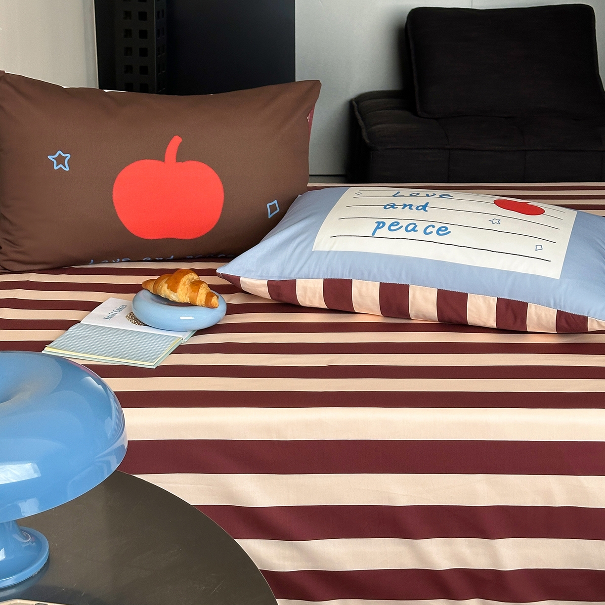 91家纺网 家纺一手货源 找家纺 （总）桃子家居 2026新款A类全棉纯棉水洗简约混搭数码印花条纹星纹复古治愈卡通单品床单床笠系列