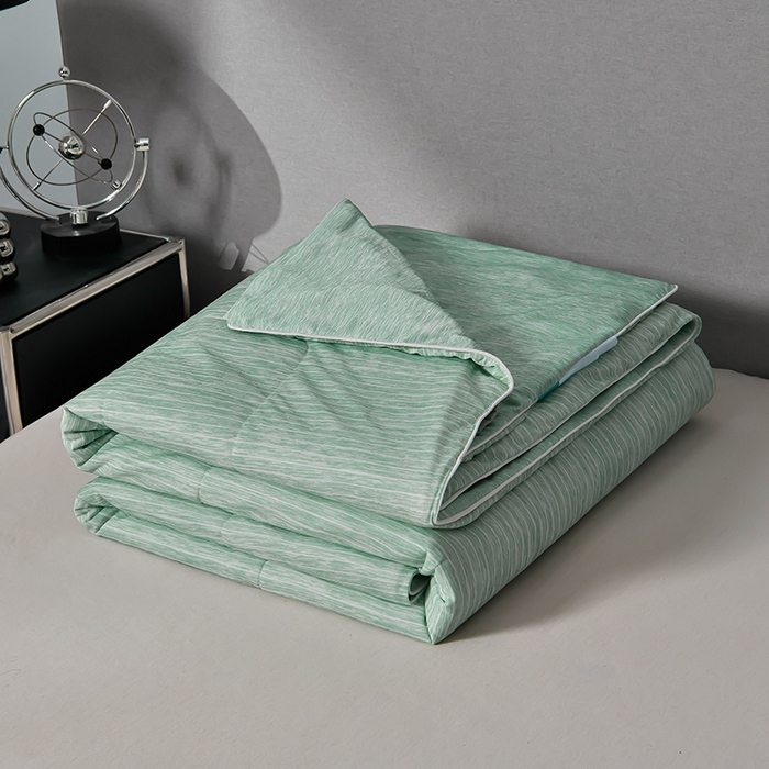 91家纺网 家纺一手货源 找家纺 （总）库里梦家纺 2026新款凉感条纹针织冰淇淋空调被夏被夏凉被