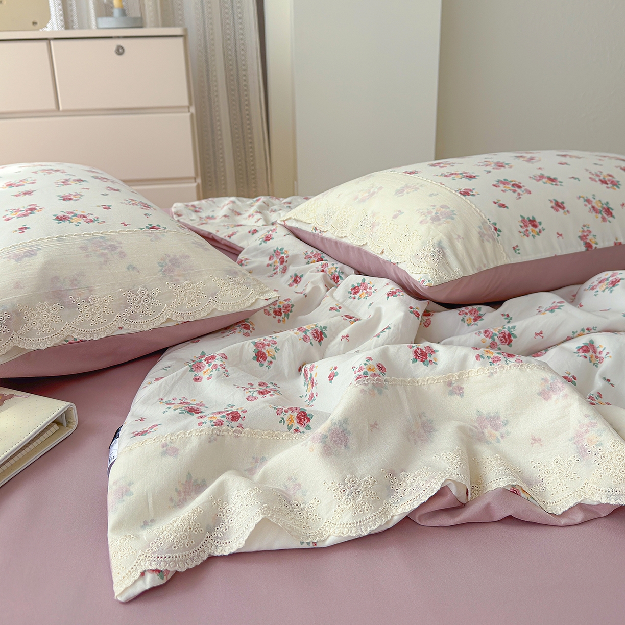 91家纺网 家纺一手货源 找家纺 （总）竹合家纺 2026春夏新款古法水洗仿棉云感棉夏被四件套全棉花边印花夏凉被空调被