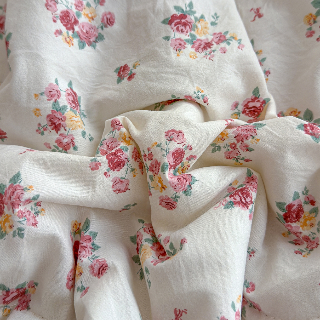 91家纺网 家纺一手货源 找家纺 （总）竹合家纺 2026春夏新款古法水洗仿棉云感棉夏被四件套全棉花边印花夏凉被空调被