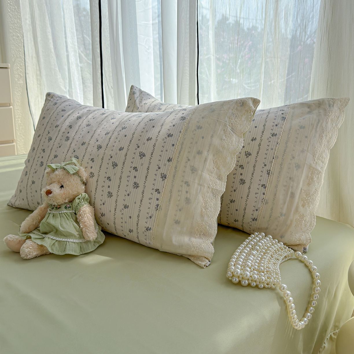 91家纺网 家纺一手货源 找家纺 竹合家纺 2026春夏新款古法水洗仿棉云感棉夏被四件套全棉花边印花夏凉被空调被 蓝花楹