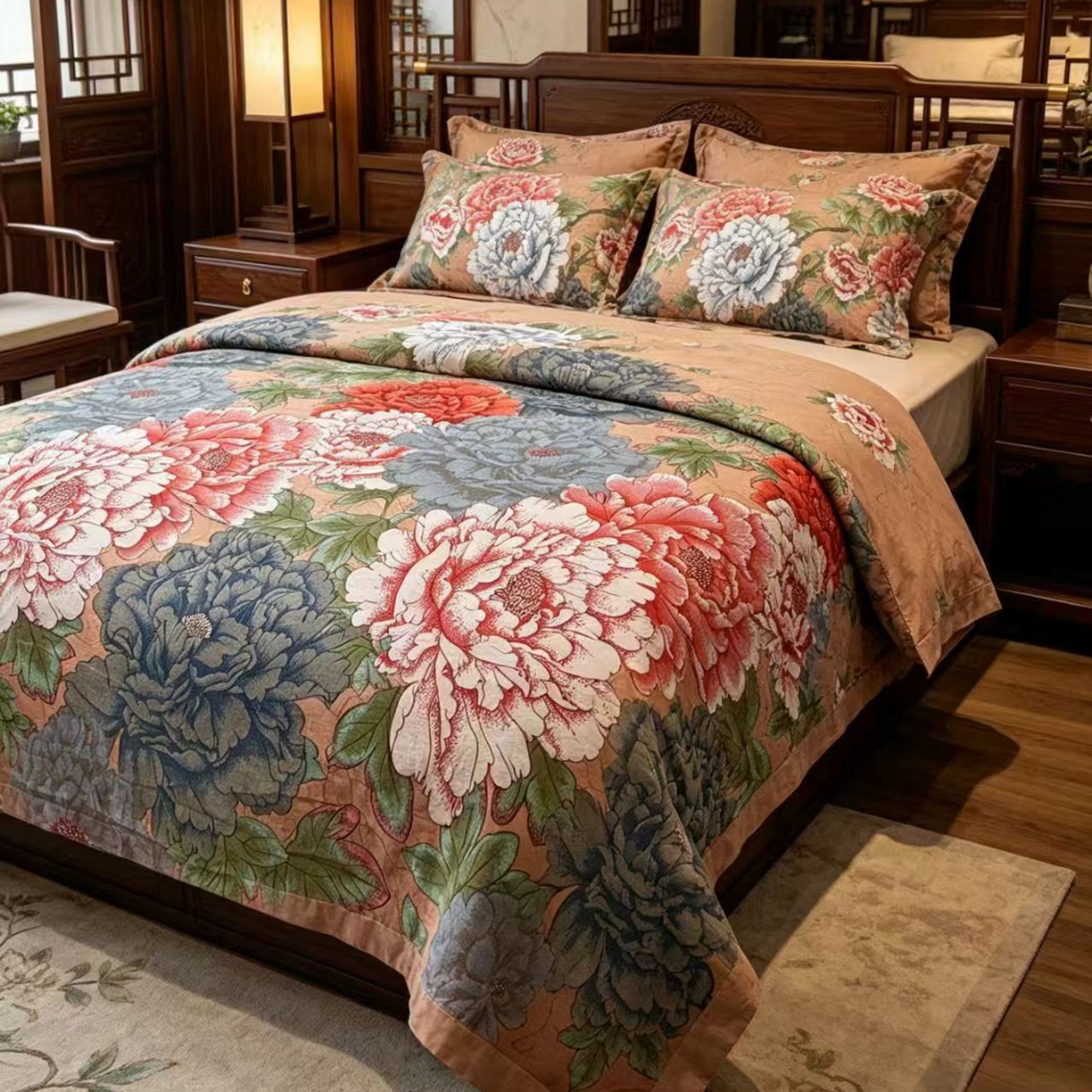 （总）锦禧堂 2026新款亲肤舒适四件套-花开富贵