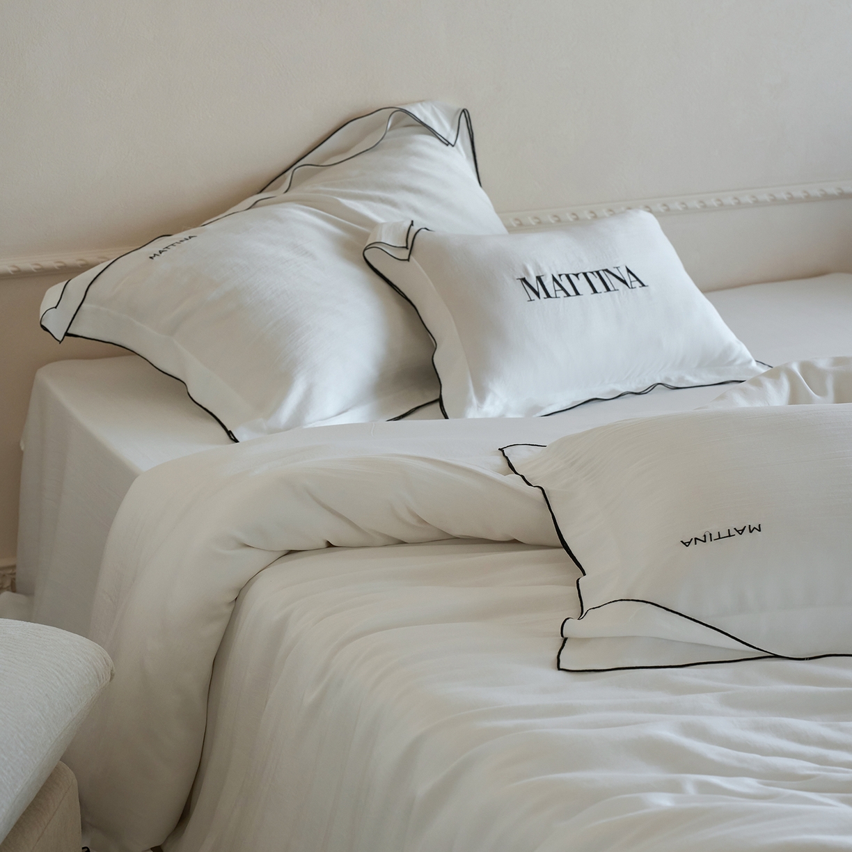 91家纺网 家纺一手货源 找家纺 时亿家居 2026新款砂洗水洗兰精天丝四件套-奶芙系列 奶芙-乳白