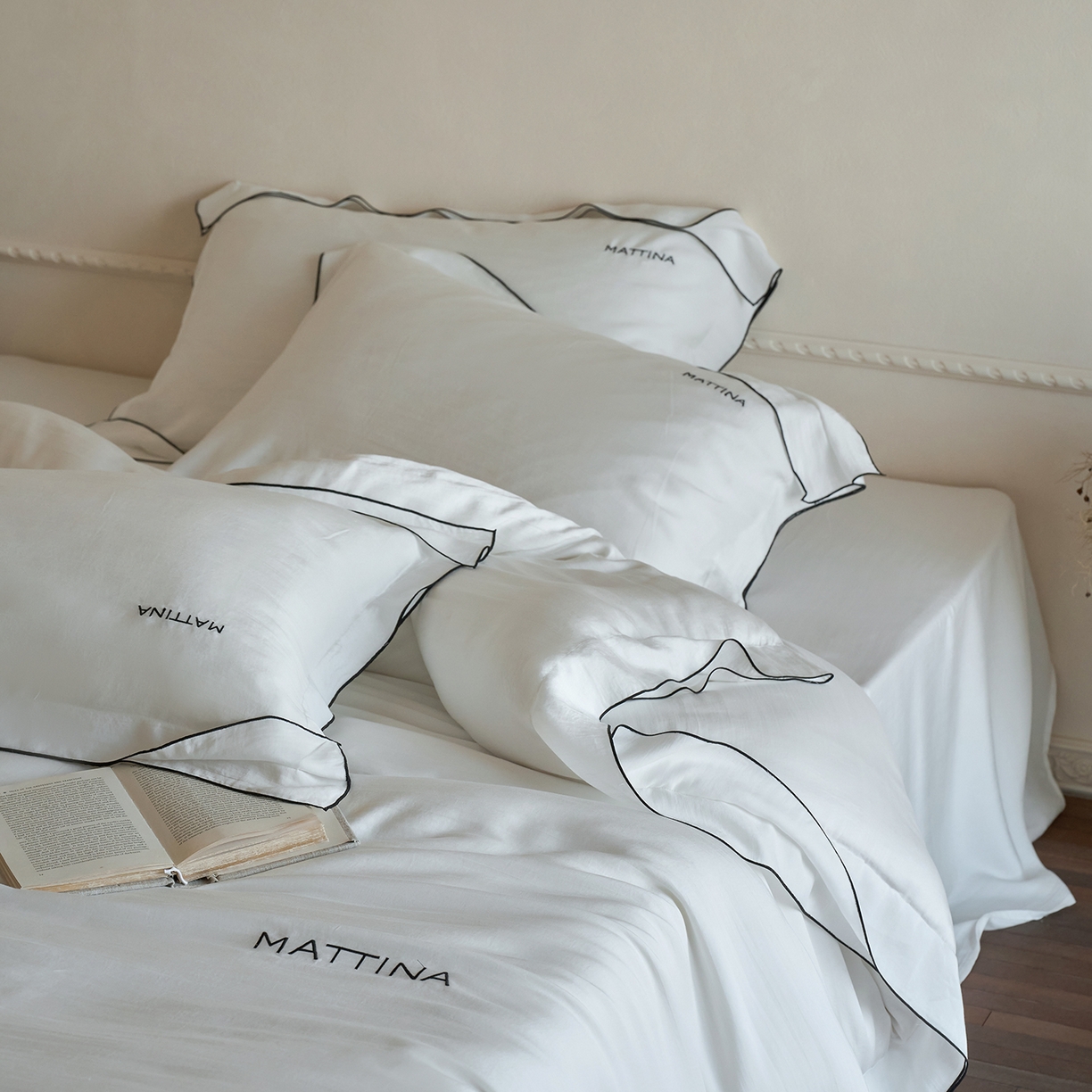 91家纺网 家纺一手货源 找家纺 时亿家居 2026新款砂洗水洗兰精天丝四件套-奶芙系列 奶芙-乳白