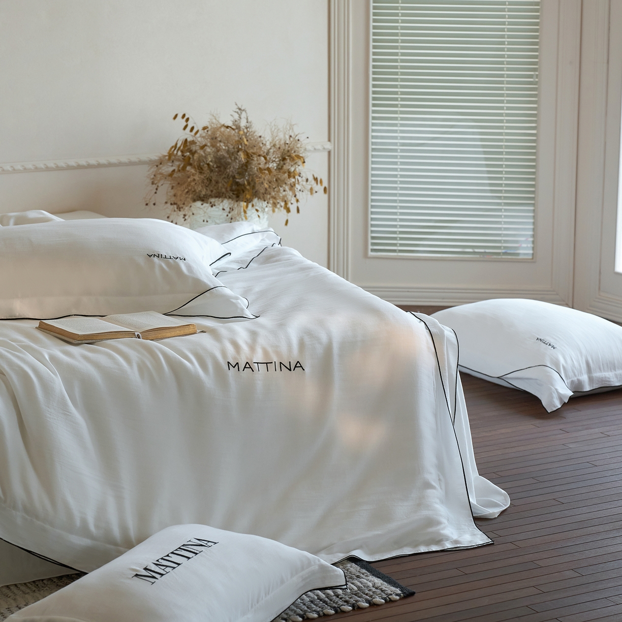 91家纺网 家纺一手货源 找家纺 时亿家居 2026新款砂洗水洗兰精天丝四件套-奶芙系列 奶芙-乳白