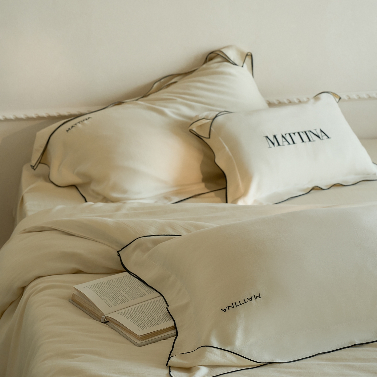 91家纺网 家纺一手货源 找家纺 时亿家居 2026新款砂洗水洗兰精天丝四件套-奶芙系列 奶芙-香槟金