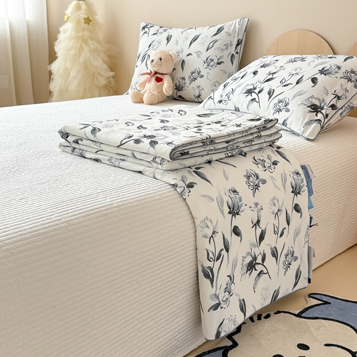 91家纺网 家纺一手货源 找家纺 （总）CINNY馨宜 2026新款小冰皮氨纶凉感夏被空调被