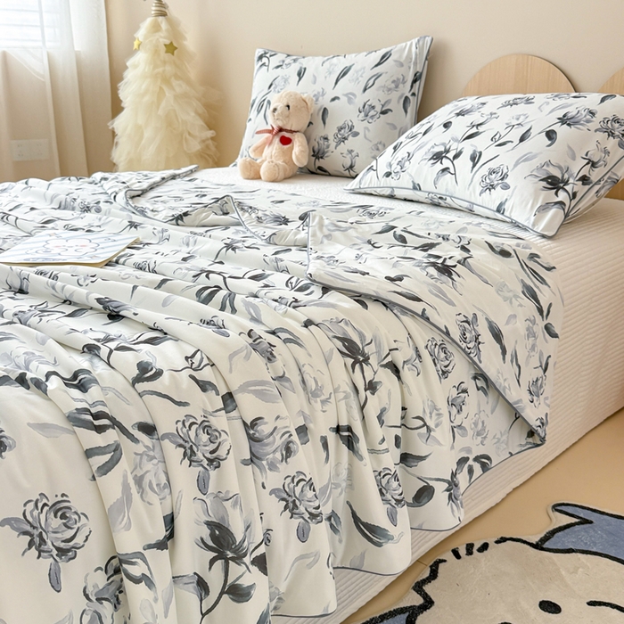 91家纺网 家纺一手货源 找家纺 （总）CINNY馨宜 2026新款小冰皮氨纶凉感夏被空调被