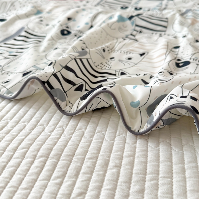 91家纺网 家纺一手货源 找家纺 CINNY馨宜 2026新款小冰皮氨纶凉感夏被空调被 喵星人