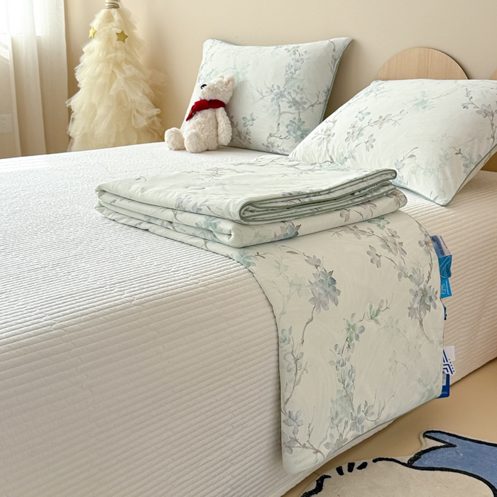 91家纺网 家纺一手货源 找家纺 CINNY馨宜 2026新款小冰皮氨纶凉感夏被空调被 织夏