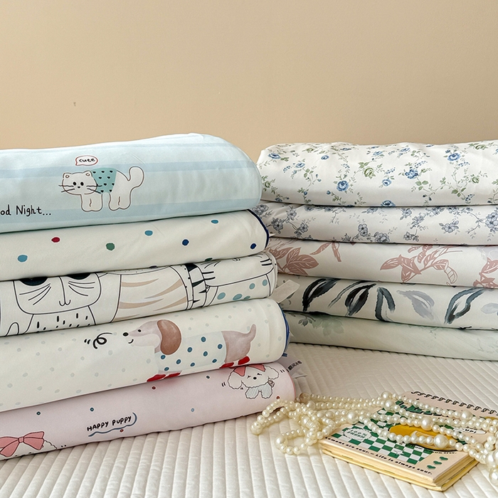 91家纺网 家纺一手货源 找家纺 CINNY馨宜 2026新款小冰皮氨纶凉感夏被空调被 组合图