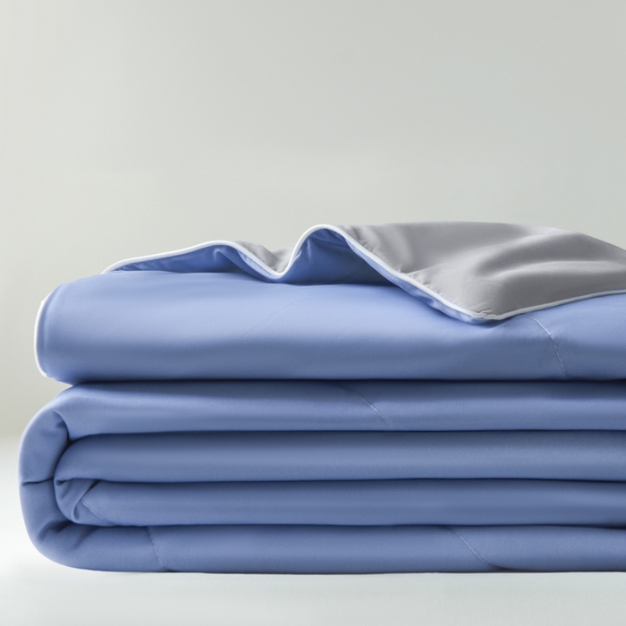 91家纺网 家纺一手货源 找家纺 库里梦家纺 2026新款深海水藻凉感被夏被夏凉被空调被礼盒装 青蓝-灰