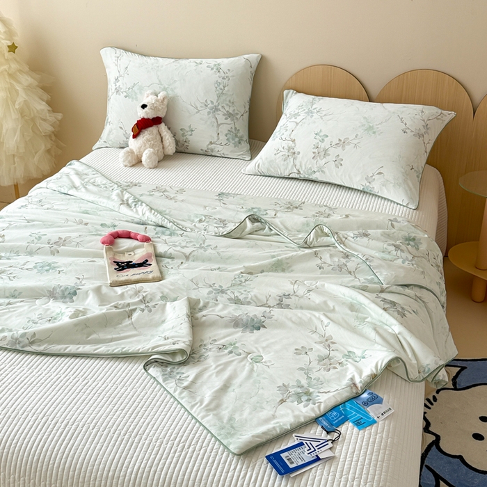 91家纺网 家纺一手货源 找家纺 CINNY馨宜 2026新款小冰皮氨纶凉感夏被空调被 织夏