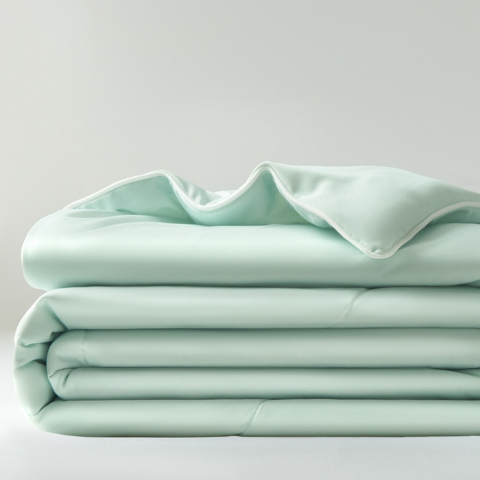 91家纺网 家纺一手货源 找家纺 库里梦家纺 2026新款深海水藻凉感被夏被夏凉被空调被礼盒装 水波绿