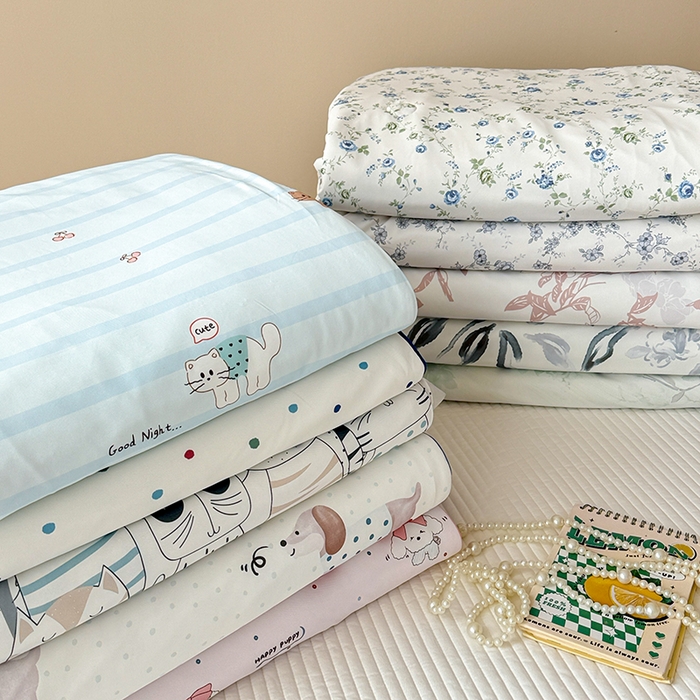 91家纺网 家纺一手货源 找家纺 CINNY馨宜 2026新款小冰皮氨纶凉感夏被空调被 组合图