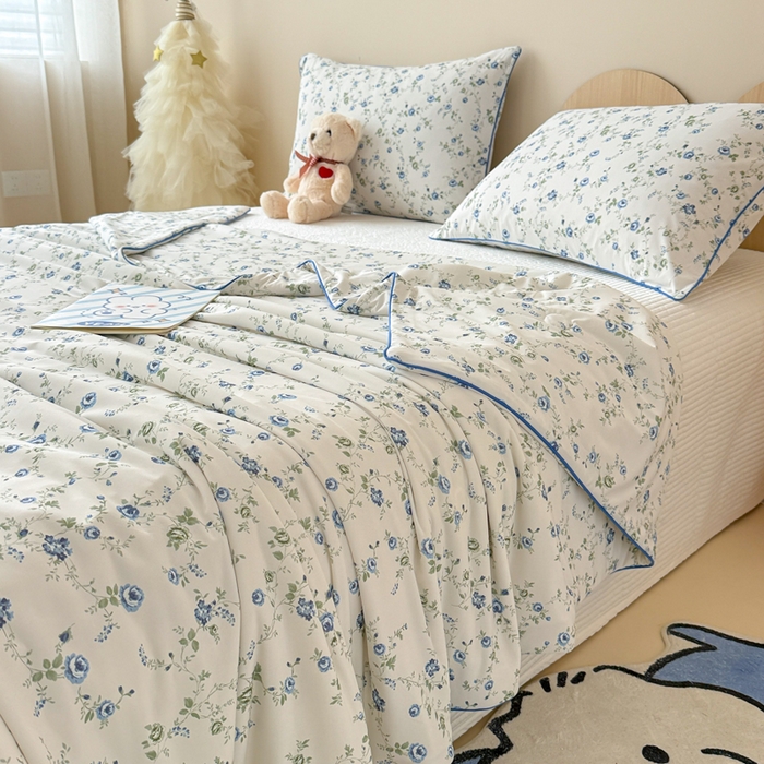 91家纺网 家纺一手货源 找家纺 CINNY馨宜 2026新款小冰皮氨纶凉感夏被空调被 茉野微澜