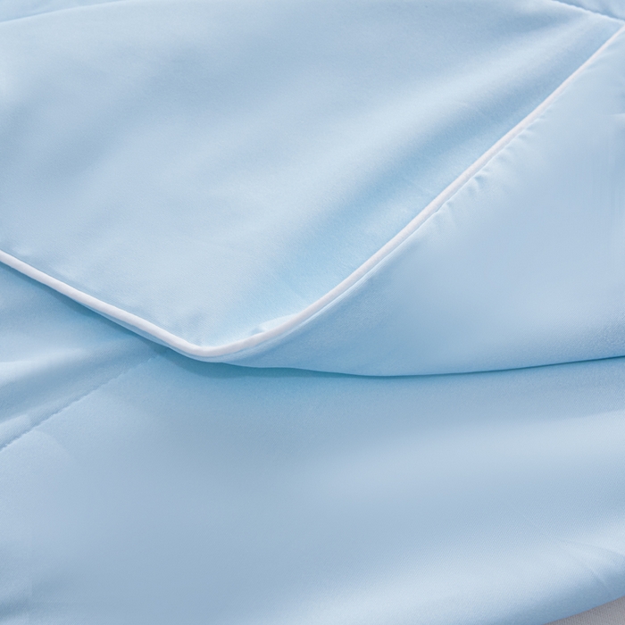 91家纺网 家纺一手货源 找家纺 库里梦家纺 2026新款深海水藻凉感被夏被夏凉被空调被礼盒装 冰蓝